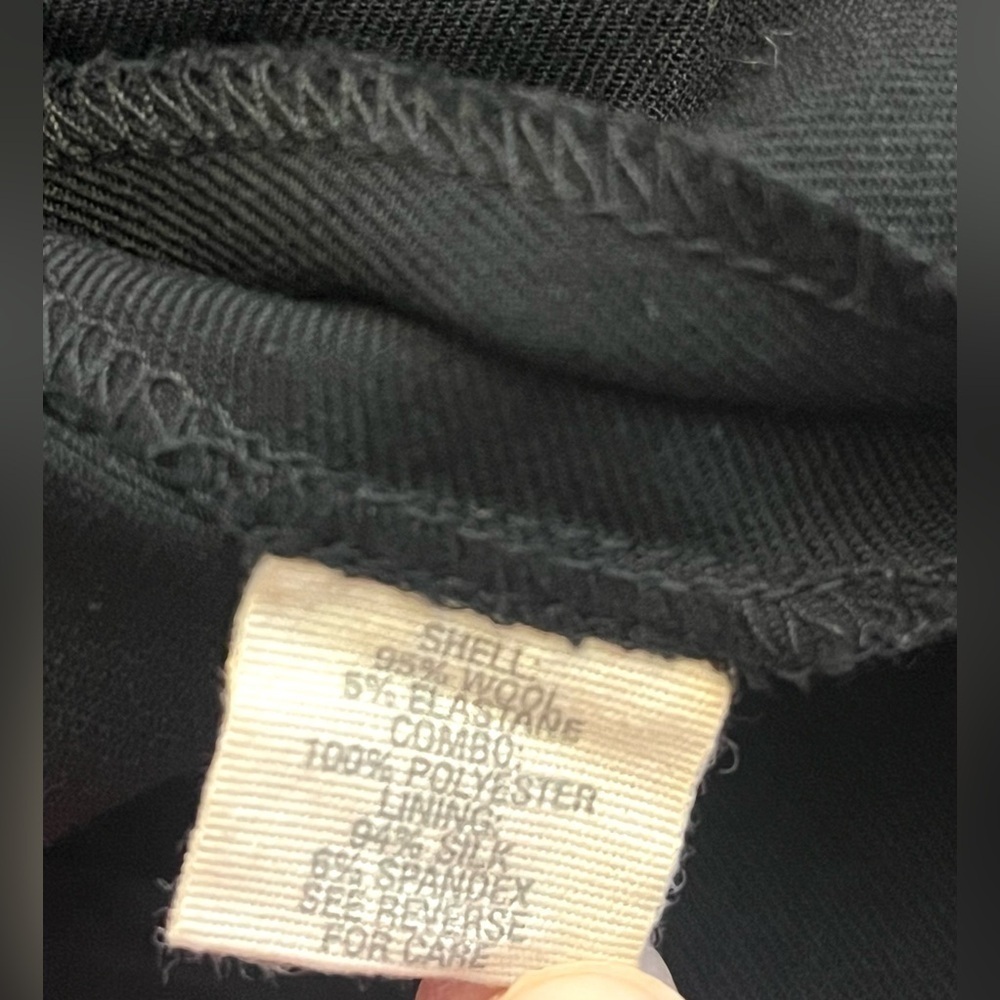 Elizabeth and James Elegant Black and Tan Strapless Wool Lace Mini Dress Size 6 - Picture 16 of 16